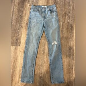 Levi’s Women's Distressed High Rise Straight Leg Jeans (Size 29) Like New